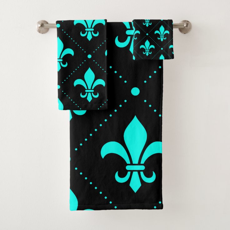 FleurdeLis Pattern Bath Towel Set Zazzle
