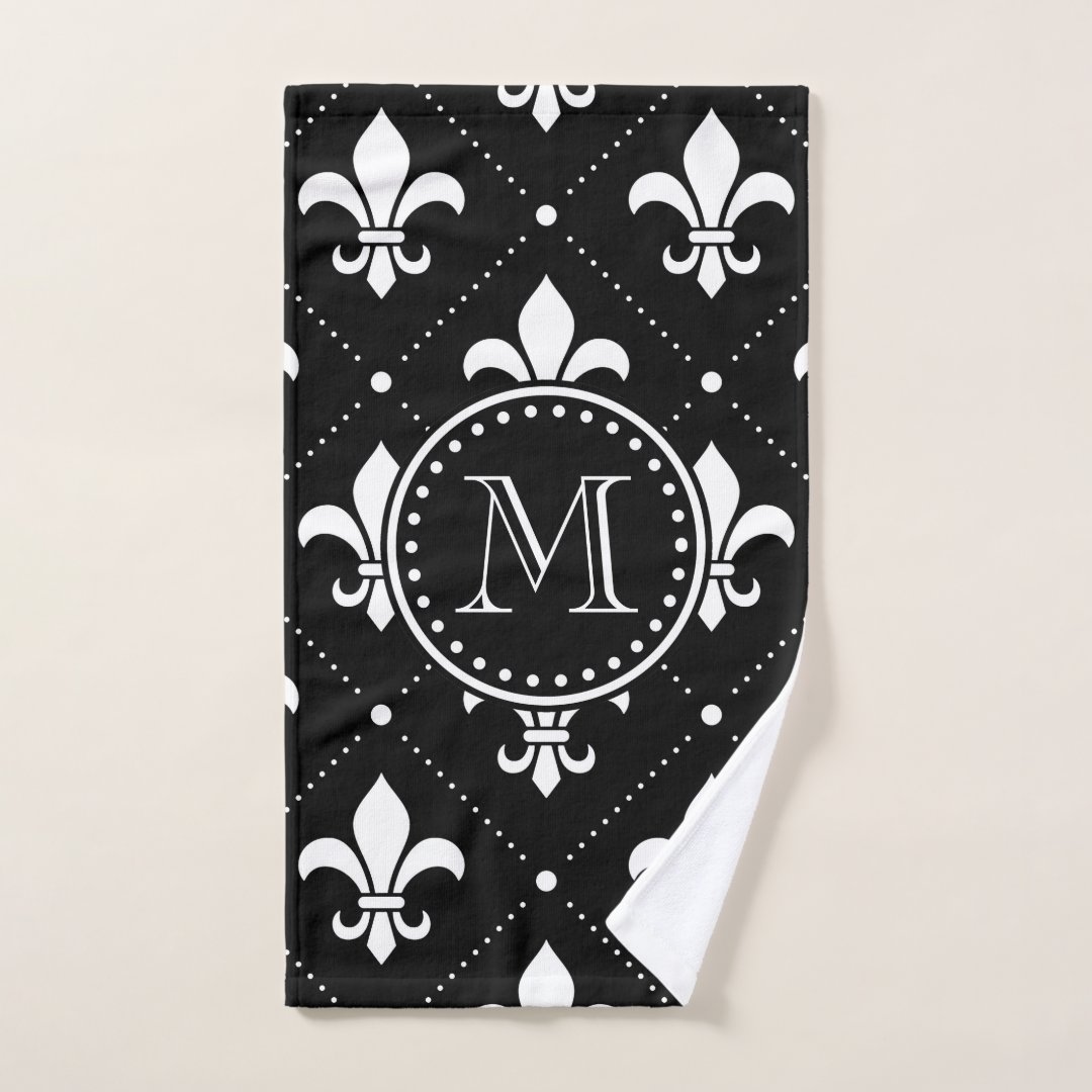 Fleur De Lis Pattern Bath Towel Set Zazzle