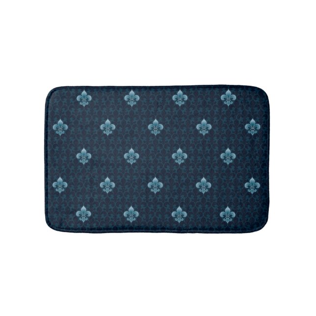 Fleur De Lis Pattern Bathroom Mat (Front)