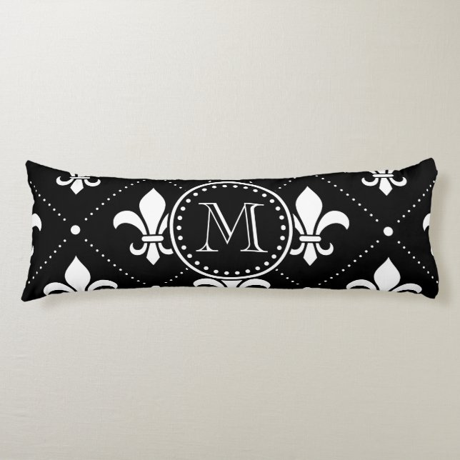 Fleur De Lis Pattern Body Pillow (Front)