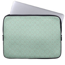 Fleur De Lis Pattern - Bright Mint and Khaki