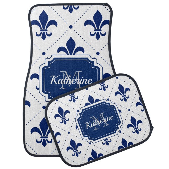 Fleur-de-lis Pattern Car Floor Mat (Set)