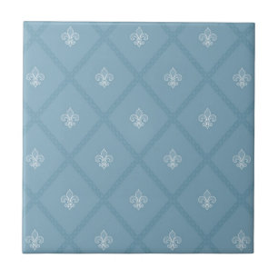 Fleur-de-lis pattern ceramic tile