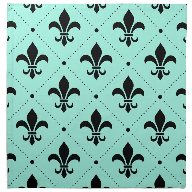 Fleur-de-Lis Pattern Cloth Napkin (Front)