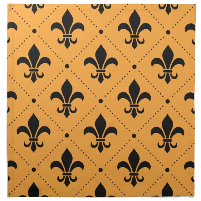 Fleur De Lis Pattern Cloth Napkin (Front)