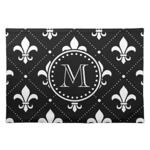 Fleur De Lis Pattern Cloth Placemat