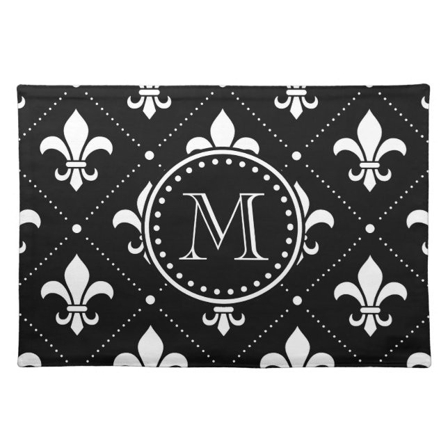 Fleur De Lis Pattern Cloth Placemat (Front)