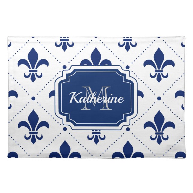 Fleur-de-lis Pattern Cloth Placemat (Front)