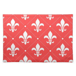 Fleur De Lis Pattern Cloth Placemat