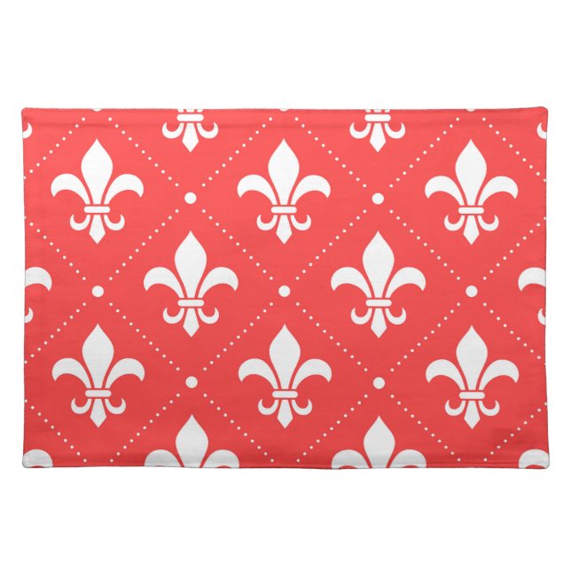 Fleur De Lis Pattern Cloth Placemat (Front)