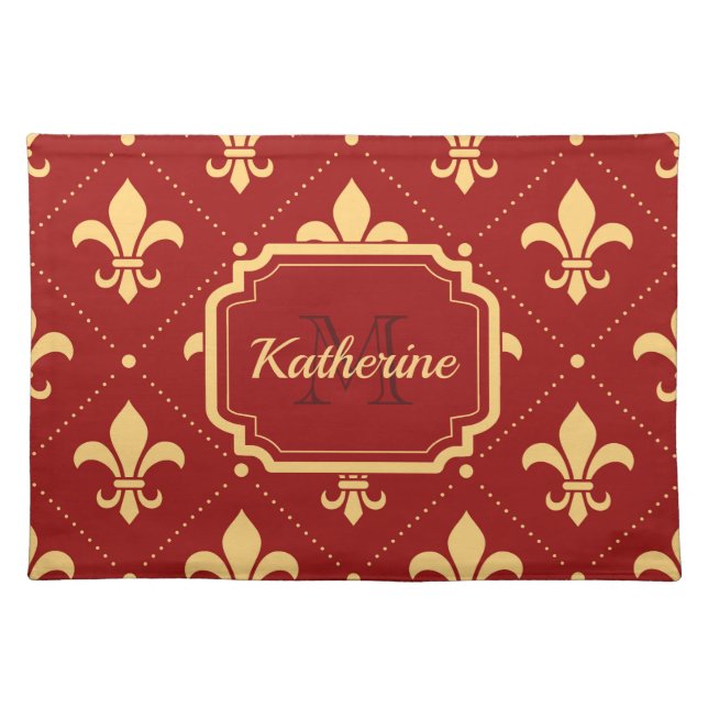 Fleur-de-lis Pattern Cloth Placemat (Front)