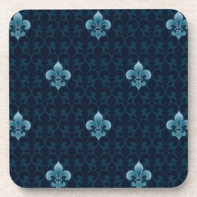 Fleur De Lis Pattern Drink Coaster (Front)
