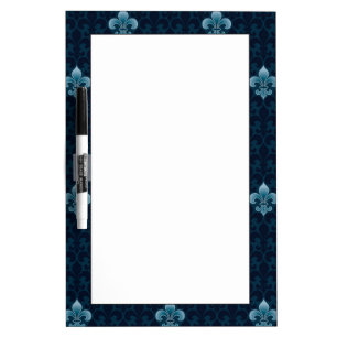 Fleur De Lis Pattern Dry Erase Board