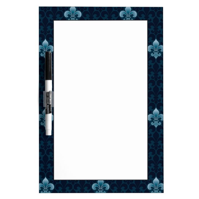 Fleur De Lis Pattern Dry Erase Board (Front)