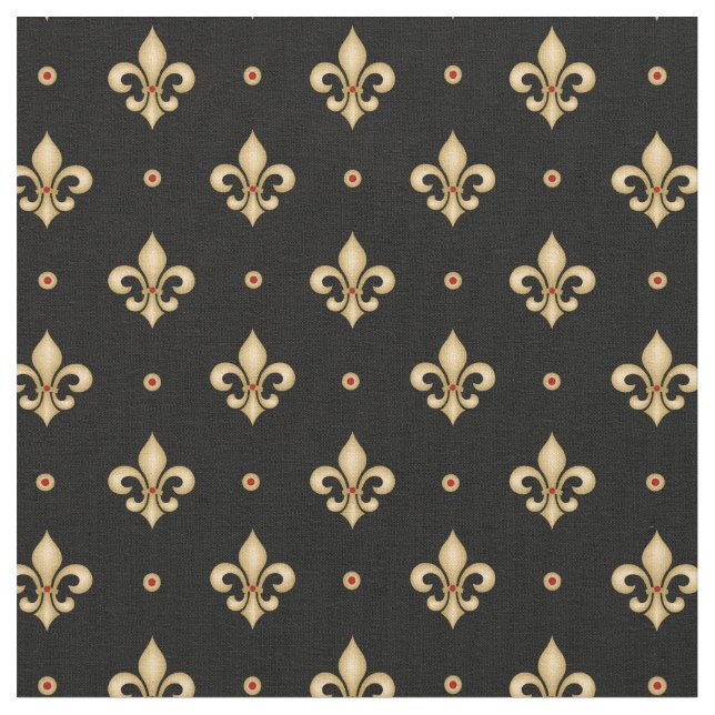 Fleur De Lis Pattern Fabric (Close Up)