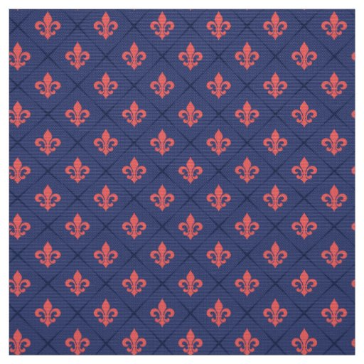 Fleur De Lis Pattern Fabric