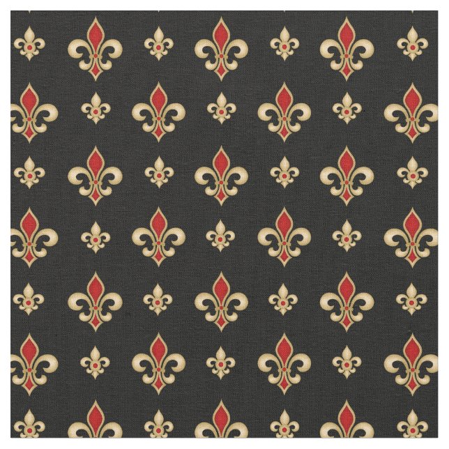 Fleur De Lis Pattern Fabric (Close Up)