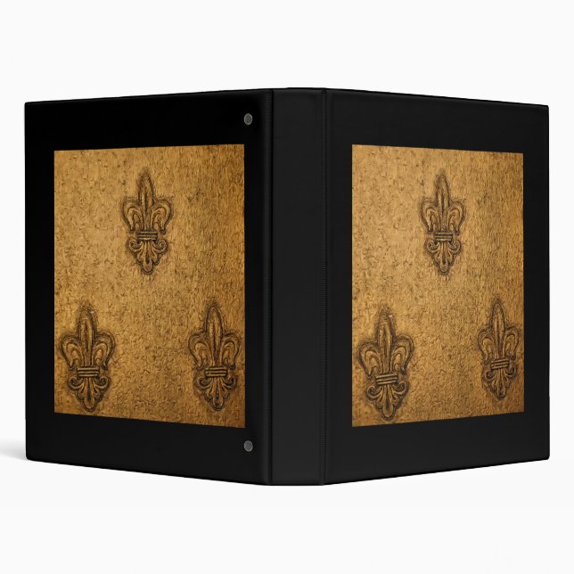 Fleur-de-Lis Pattern | French Mardi Gras 3 Ring Binder (Background)