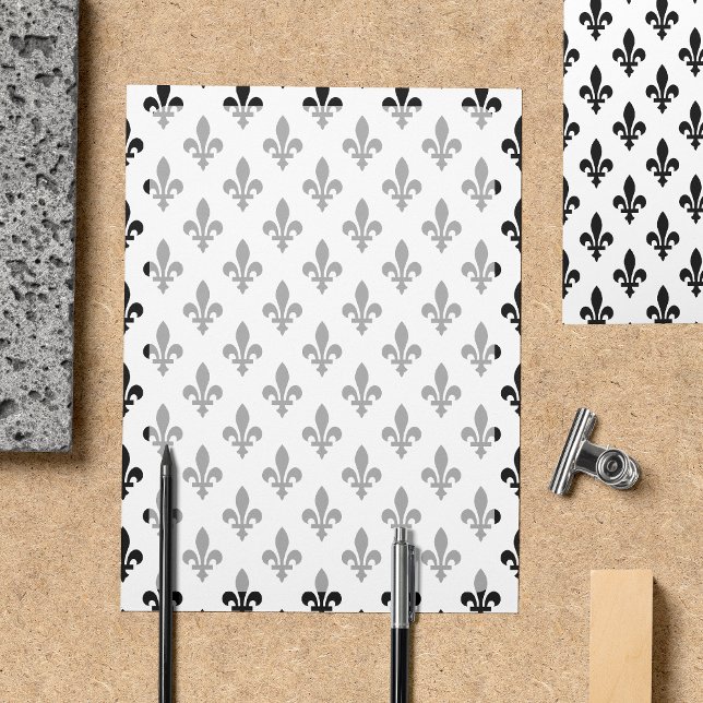 Fleur de Lis Pattern, French, Royal, Black (Creator Uploaded)
