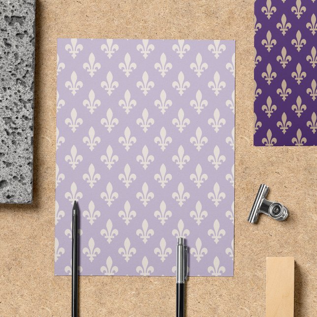 Fleur de Lis Pattern, French, Royal, Cream, Purple Flyer (Creator Uploaded)