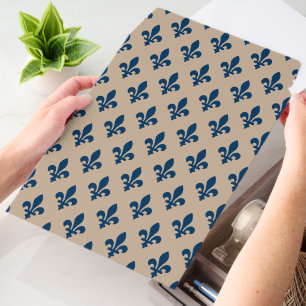 Fleur de Lis Pattern, French, Royal, Navy Blue Envelope Mailers