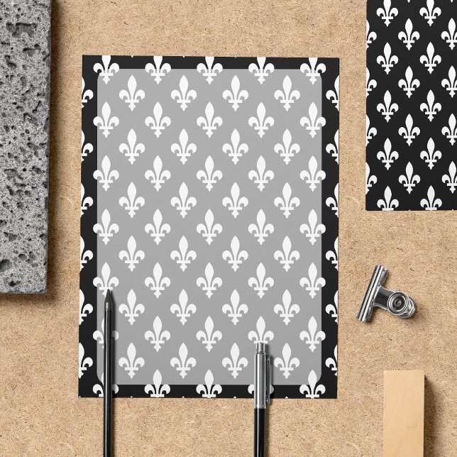 Fleur de Lis Pattern, French, Royal, White (Creator Uploaded)