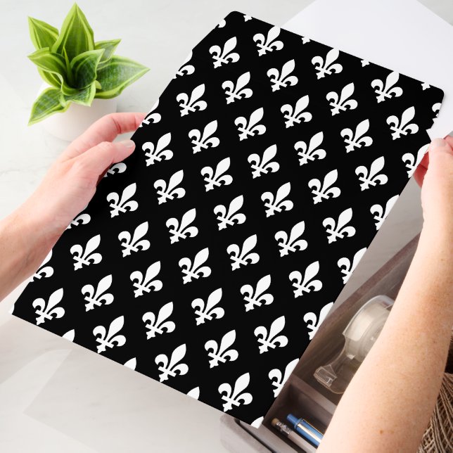 Fleur de Lis Pattern, French, Royal, White Envelope Mailers (Desk)
