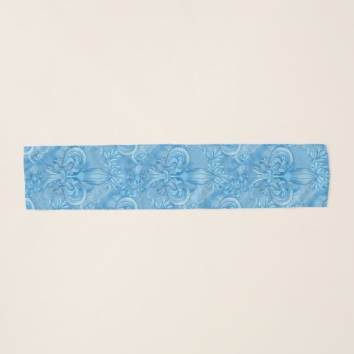 Fleur_de_lis pattern _ gentle sky blue scarf