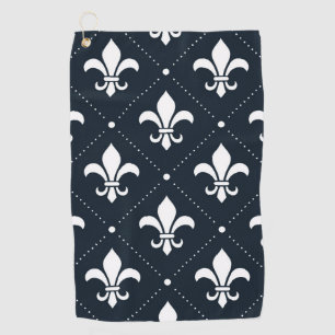 Fleur-de-Lis Pattern Golf Towel