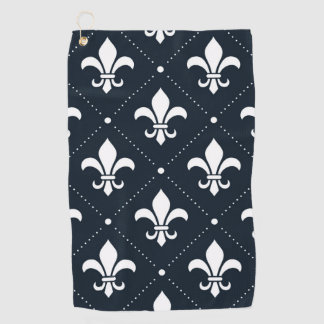 Fleur-de-Lis Pattern Golf Towel