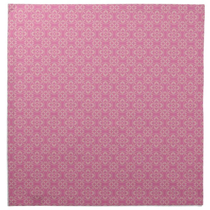 Fleur De Lis Pattern in Pink Printed Napkin