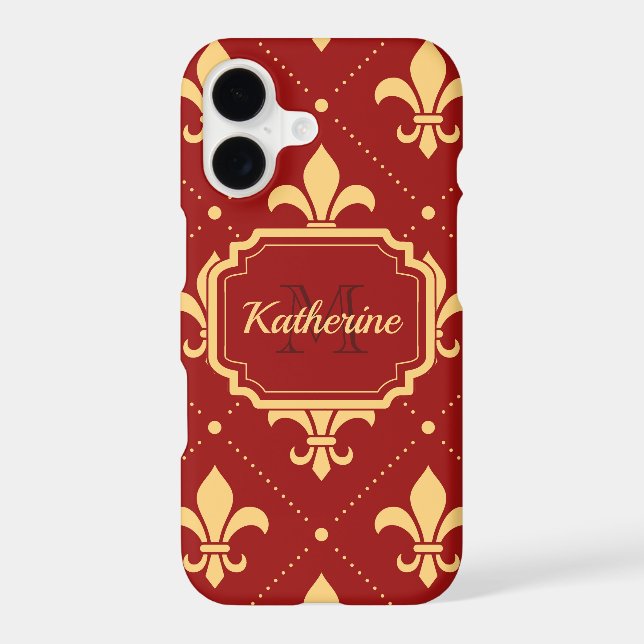 Fleur-de-lis Pattern Iphone Case (Back)