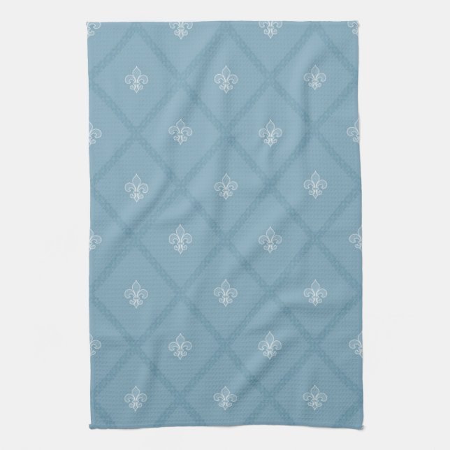 Fleur-de-lis pattern kitchen towel (Vertical)