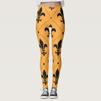 Fleur De Lis Pattern Leggings