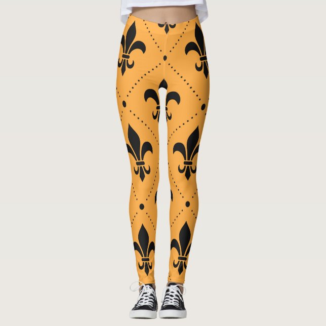 Fleur De Lis Pattern Leggings (Front)