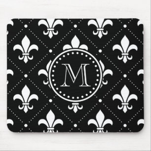 Fleur De Lis Pattern Mouse Pad