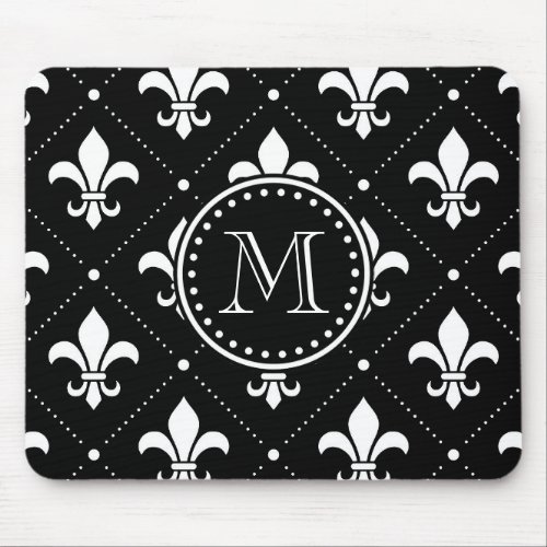 Fleur De Lis Pattern Mouse Pad