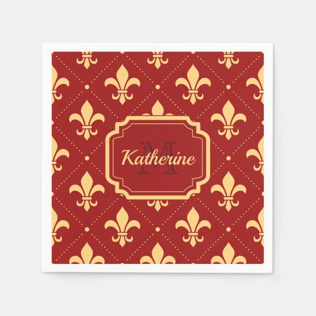 Fleur-de-lis Pattern Napkins (Front)