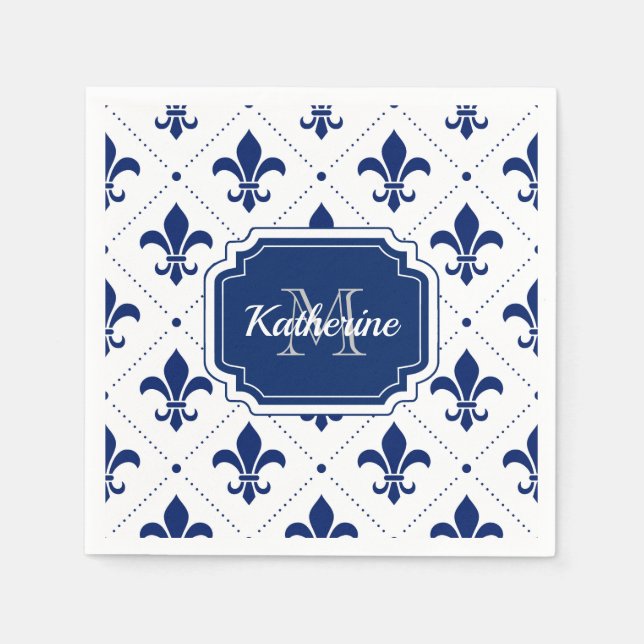 Fleur-de-lis Pattern Napkins (Front)