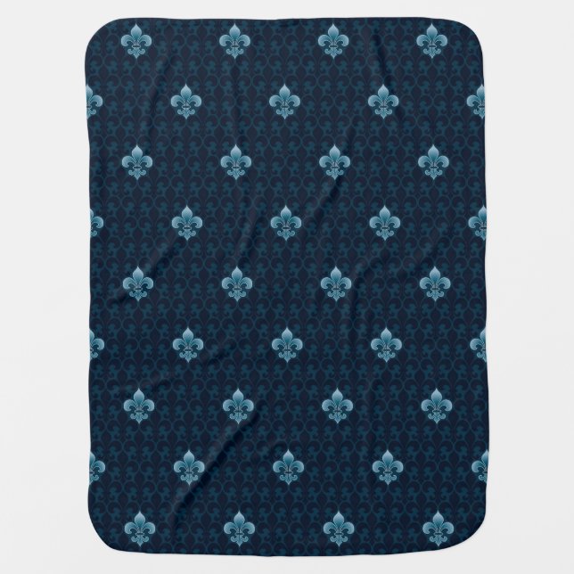 Fleur De Lis Pattern Receiving Blanket (Front)