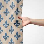 Fleur de Lis Pattern, Royal French Blue on Cream Scarf<br><div class="desc">Elegant,  stylish and sophisticated pattern with navy blue Fleur De Lis Pattern on cream background. Modern and trendy design,  perfect for the heraldry charge lover.</div>