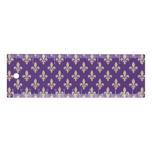 Fleur de Lis Pattern, Royal French Cream on Purple Ruler