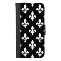 Fleur de Lis Pattern, Royal French, White on Black