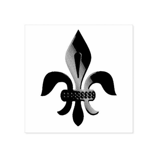 Fleur-de-lis pattern rubber stamp (Imprint)