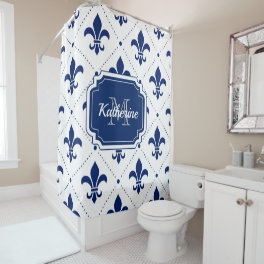 Fleur-de-lis Pattern Shower Curtain