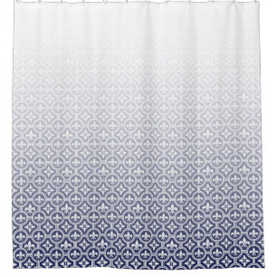 Fleur de lis pattern shower curtain