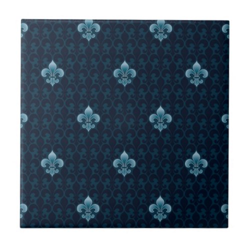 Fleur De Lis Pattern Tile