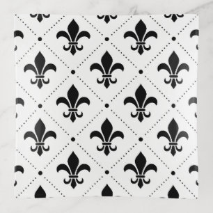Fleur De Lis Pattern Trinket Tray