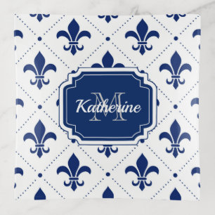 Fleur-de-lis Pattern Trinket Tray