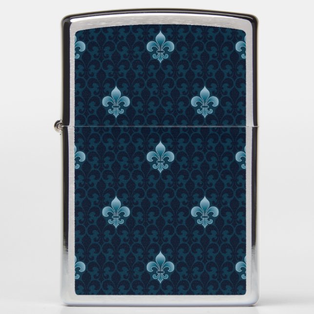 Fleur De Lis Pattern Zippo Lighter (Front)